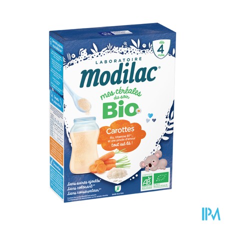 MODILAC CEREALE BIO CAROT/RIZ 250G
