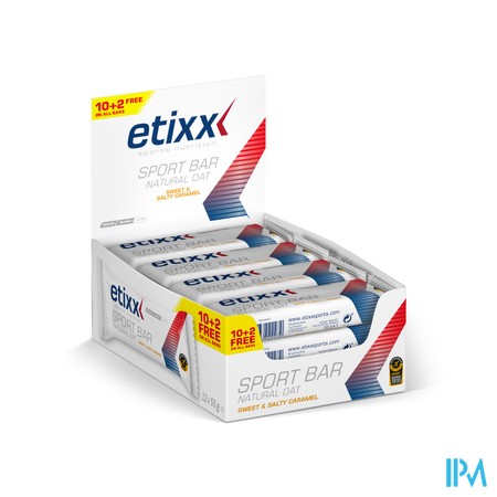 Etixx Natural Oat Bar Sweet&salty Caramel 12x55g