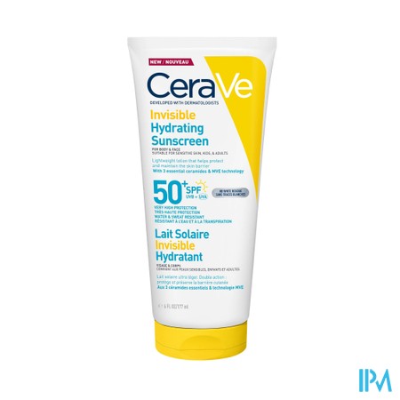 Cerave Sun Zonnecreme Hydra Onzichtb. Spf50 177ml