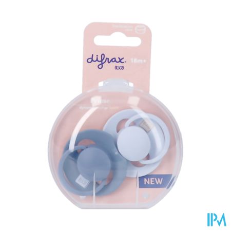 Difrax Dynamic Fopspeen 18m+ Prime Baby Blue/blue2