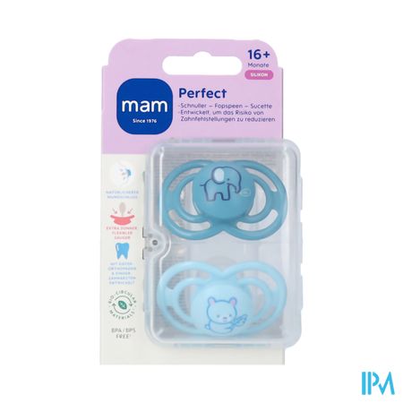 Mam Perfect Fopspeen Silicone Pure 16m+ Blue 2