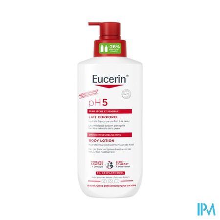 Eucerin Ph5 Peau Sec. Lait Copr. + Pompe 400ml Nf