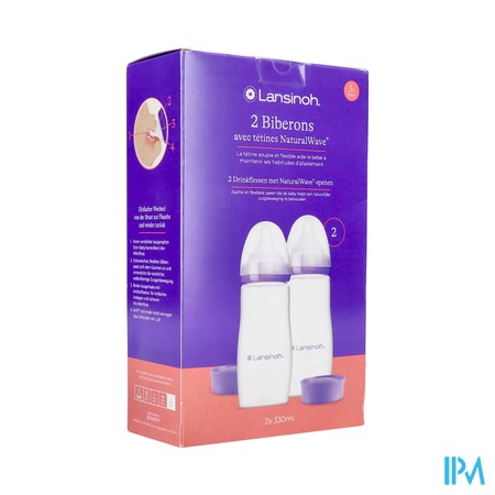 LANSINOH BIBERON & TÉTINE NATURALWAVE® 330ML 2 PC