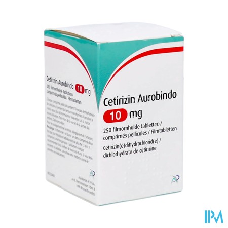 Cetirizin Aurobindo 10mg Filmomh Tabl 250
