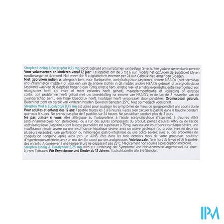 Strepfen Miel&eucalyptus 8,75mg Zuigtabl 24