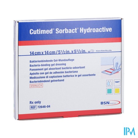 Cutimed Sorbact Hydroactive 14x14,0cm 10 7264604