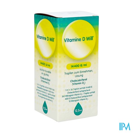 Vitamine D Will 14400ui Sol Buvable Gouttes 12,5ml