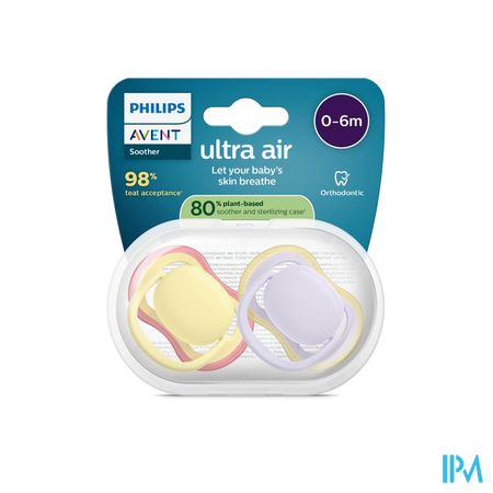 Philips Avent Fopspeen +0m Air Pistache/lila 2