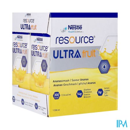 Resource Ultra Fruit Ananassmaak 4x200ml Nf