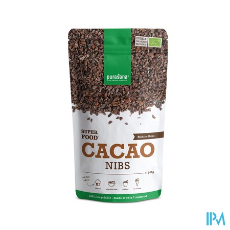 Purasana Vegan Eclat Feves Cacao 200g Be-bio-02