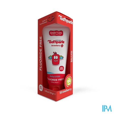 Babyton Natuurlijke Tandpasta Aardbei Baby/kids50g