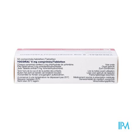 Yocoral 5mg Glenwood Tabl 50 1