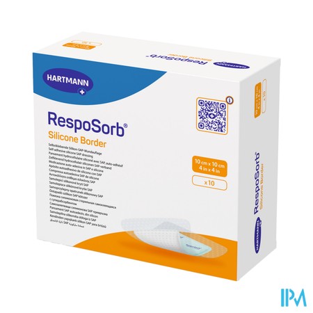 Resposorb Silicone Border 10x10cm 10 4130010