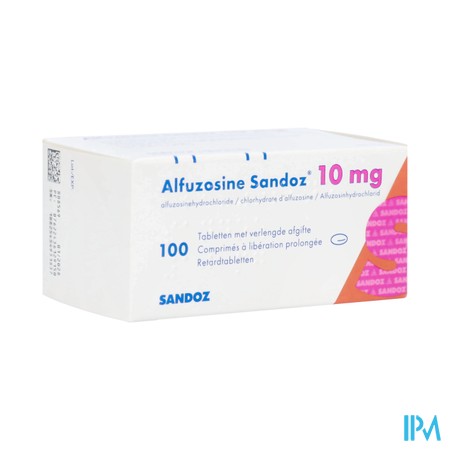 Alfuzosine Sandoz 10mg Comp Lib. Prol. 100