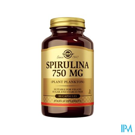 Solgar Spirulina 750mg V-caps 80
