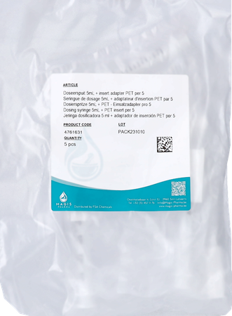 Seringue Dosage 5ml+adaptateur Insert. Pet 5 Magis