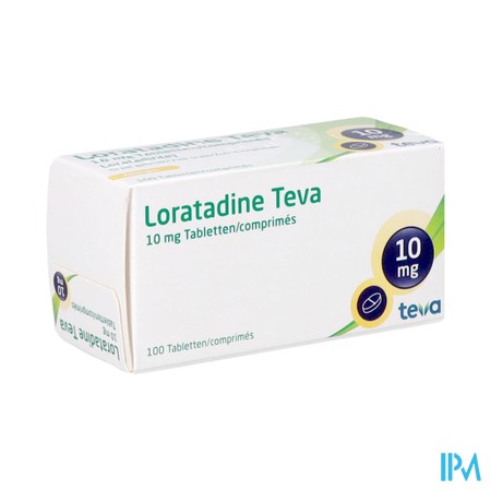 Loratadine Teva 10mg Tabl 100