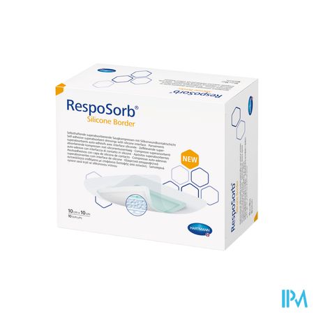 Resposorb Silicone Border 10x10cm 10 4130010
