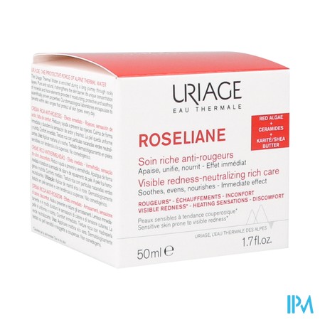 Uriage Roseliane Creme Rijk A/roodheid Pot 50ml