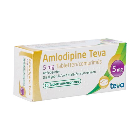 Amlodipine Teva 5mg Tabl Blister 56