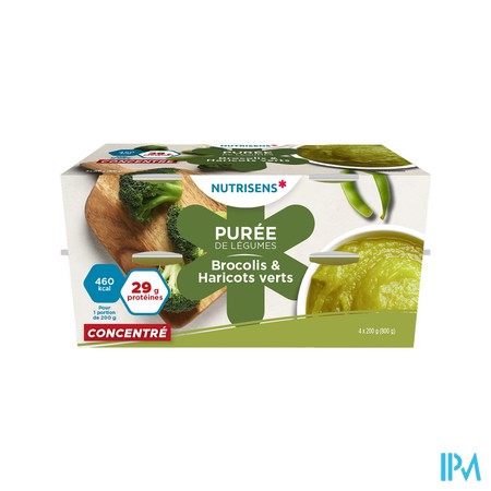 Groentepuree Broccoli-groene Boontjes 4x200g