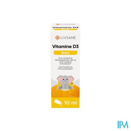 Livsane Vitamine D3 Baby 200iu/goutte 10ml
