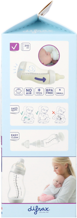 Difrax S-fles Breed Glas Wit 310ml 4