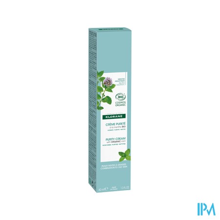 Klorane Visage Menthe Aquatique Creme Purete 40ml