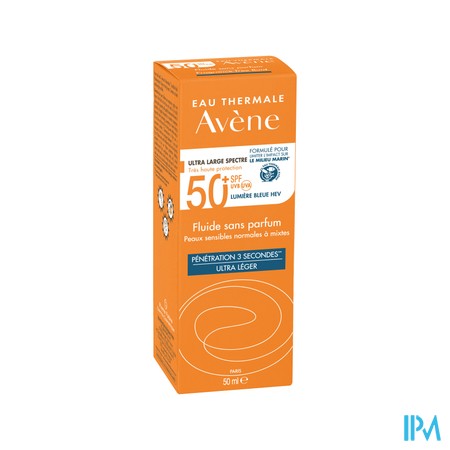 Avene Sol Spf50+ Fluide Sans Parfum 50ml