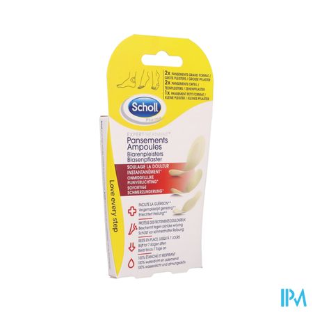 Scholl Blarenpleister 2grote+2teen+1klein Z/latex