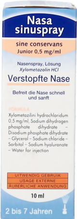 Nasasinuspray 0,5mg/ml Sine Cons.junior Neusv.10ml