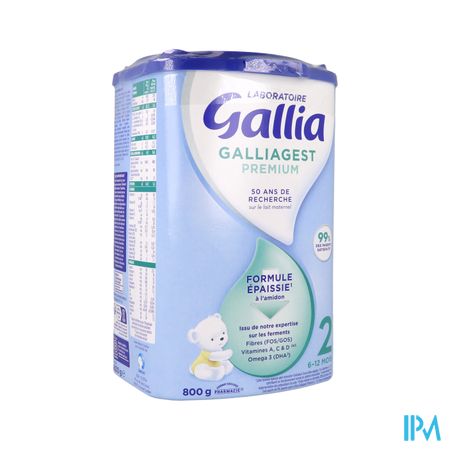 GALLIAGEST PREMIUM 2 LAIT PDR 800G