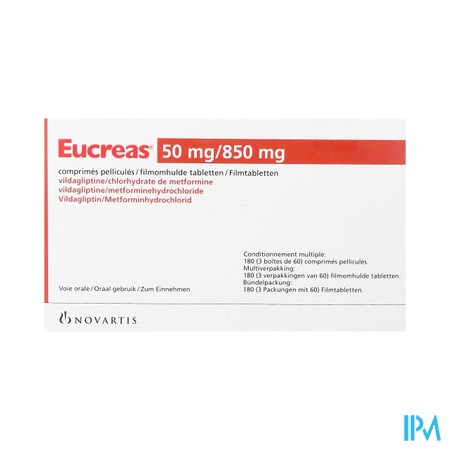 Eucreas 50mg/850mg Orifarm Comp Pell 180 Pip