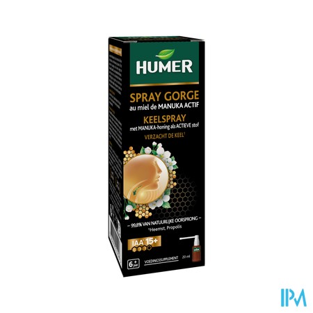 Humer Keelspray Manuka Honing Actief 20ml