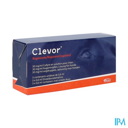 Clevor 30mg/ml Collyre Sol Chiens 3x0,6ml