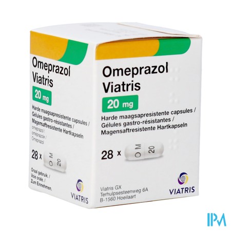 Omeprazol Viatris 20mg Caps 28