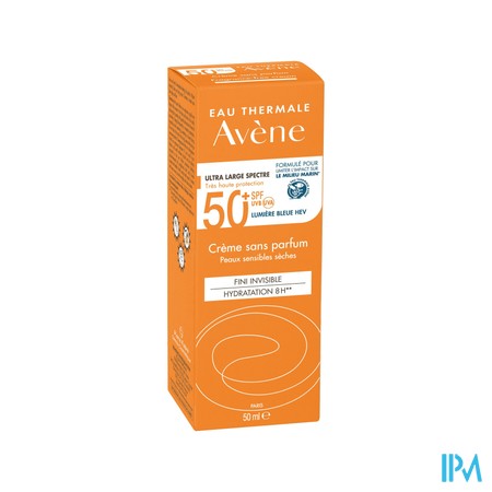 Avene Zon Spf50+ Creme Zonder Parfum 50ml