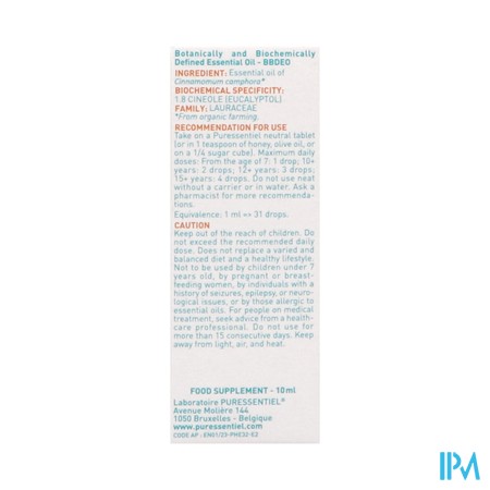 Puressentiel Eo Ravintsara Bio 10ml