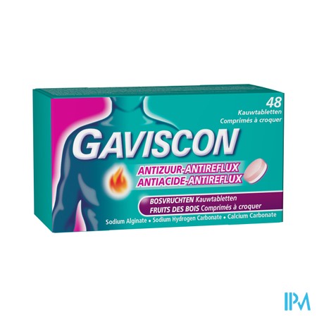Gaviscon A/acide-a/reflux Fruits Bois Comp Croq.48
