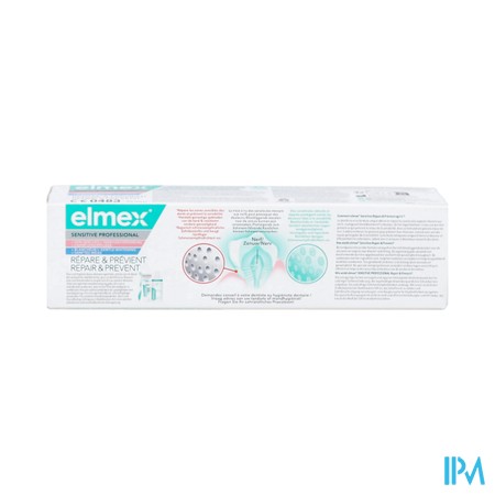 Elmex Tandpasta Sens.prof.rep.&prev.whitening75ml