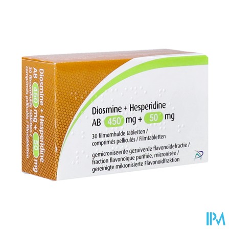 Diosmine+hesperidine Ab 450mg+50mg Filmomh Tabl 30