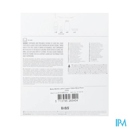 Bibs Zuigfles Duopack Complete Set Ivory 150ml