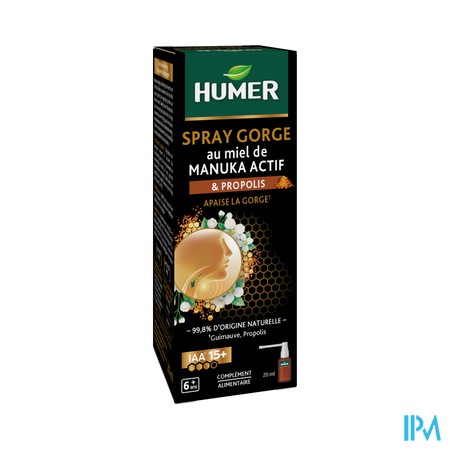 Humer Keelspray Manuka Honing 15+&propolis 20ml