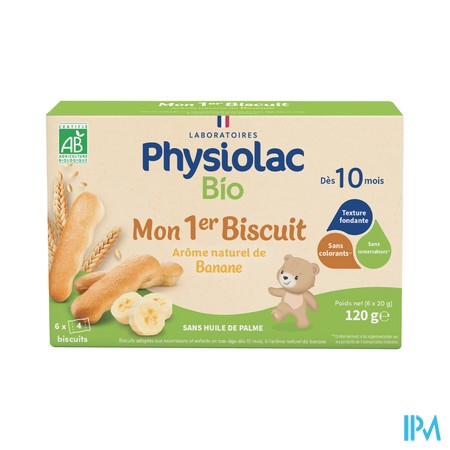 Physiolac Biscuit Bio Banane -10m 6x4