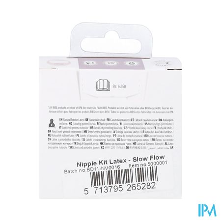 Bibs Zuigfles Spenen Latex Duopack Slow