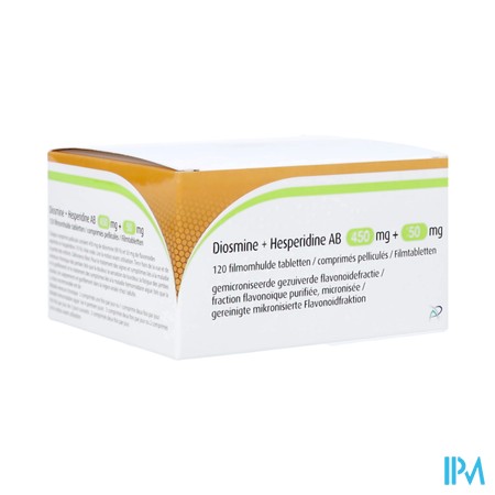 Diosmine+hesperidine Ab 450mg+50mg Filmomh Tabl120