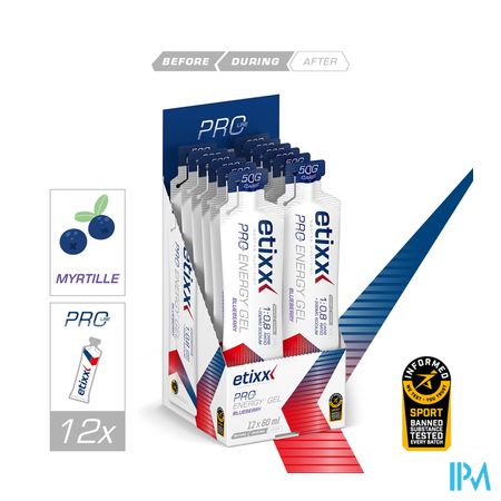 Etixx Double Carb Energy Gel Prol.blueberry12x60ml 14
