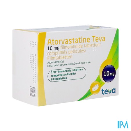 Atorvastatine Teva 10mg Comp Pell 100 Blister Nf