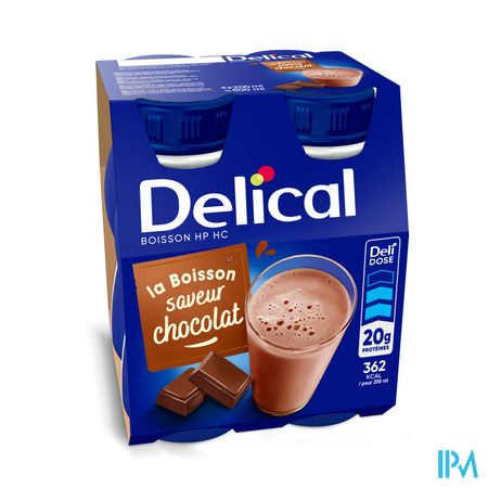 Delical Boisson Lactée Hp-hc Chocolat 4x200ml