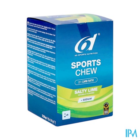 6d Sports Chew Salty Lime 6x38g